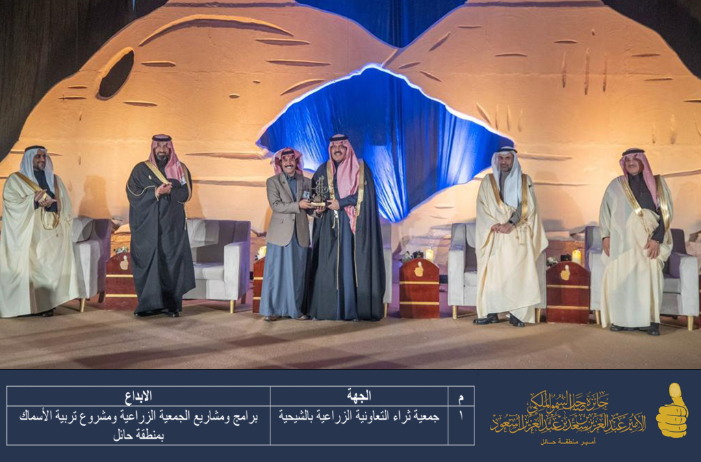جمعية ثراء التعاونية تحصل على المركز الاول في جائزة صاحب السمو الملكي الامير عبدالعزيز بن سعد بن عبدالعزيز ال سعود  (بصمة)